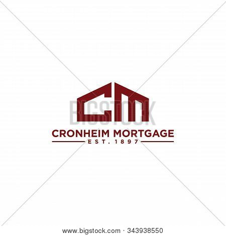 Initial Cm Logo Design Template For Building