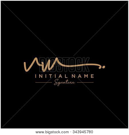 Letter Initial Vw Signature Logo Template Vector