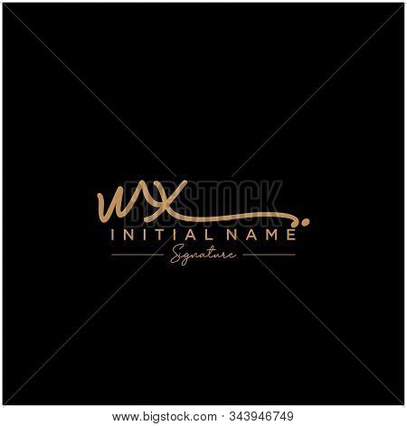 Letter Initial Wx Signature Logo Template Vector