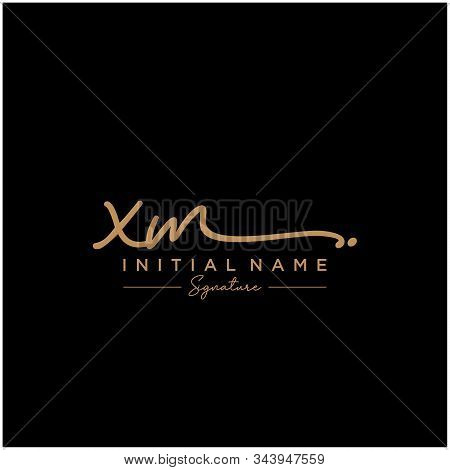 Letter Initial Xm Signature Logo Template Vector