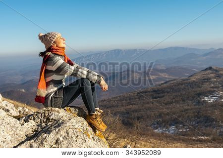 Traveling Outdoor Hiking Walking Nature. Traveling In Nature. Travel Outdoor Backpacking Nature. Nat
