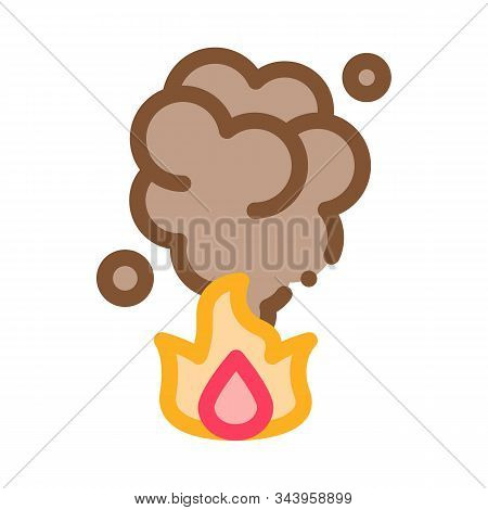 Conflagration Burn Flame Icon Vector. Outline Conflagration Burn Flame Sign. Isolated Contour Symbol