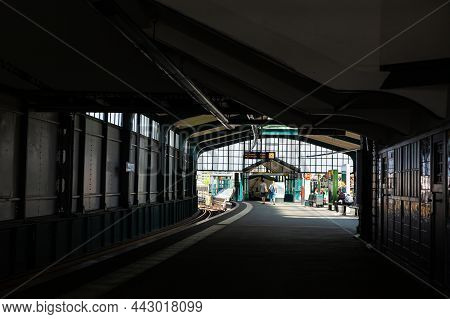 Aboveground Metro Station In Europe. City Subway. Berlin, Germany - 05.17.2019
