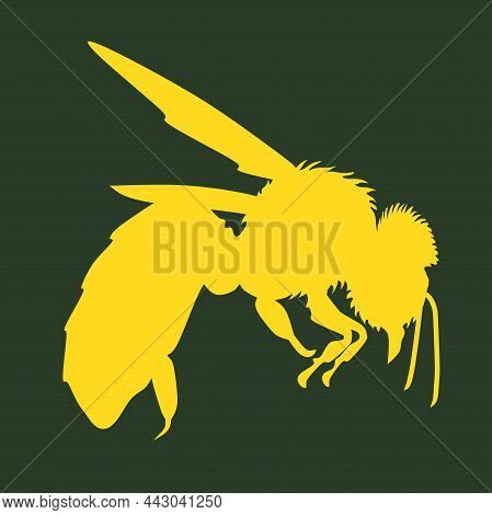 Bee Animal Silhouette Fanua Vector Illustration Clipart