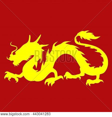 Dragon Animal Silhouette Fanua Vector Illustration Clipart