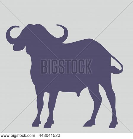 Buffalo Animal Silhouette Fanua Vector Illustration Clipart