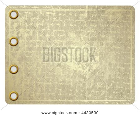 Grunge foglia di carta aureo con rivetti d'oro