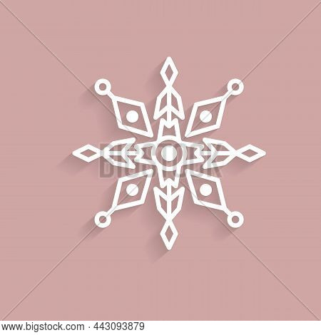 Snowflakes Doodle Hand Drawn For Christmas Design.