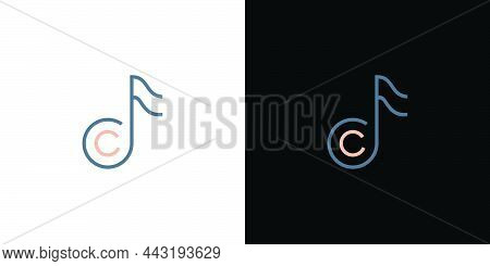 Modern And Elegant C Initials Music Logo Design 4