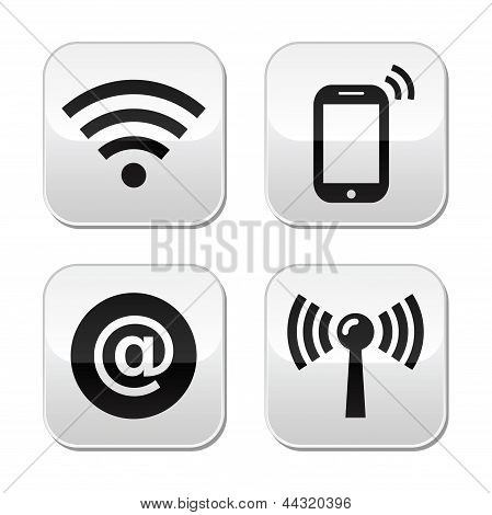 WiFi-netwerk, internet-zone knoppen set