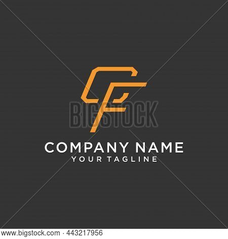 Cf Or Fc Initial Letter Logo Design Template Vector.