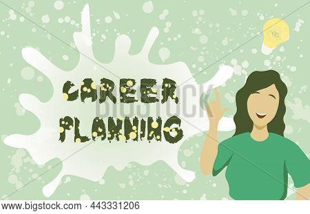 Text Sign Showing Career Planning. Concept Meaning Stepwise Planning Of One S Is Possible Profession