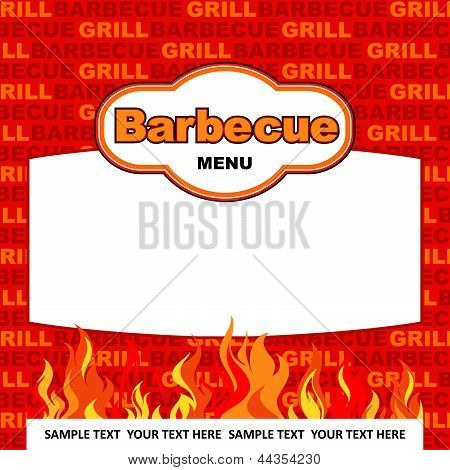 Barbecue menu design.