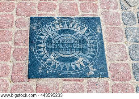 Rewa, Poland - August 21, 2021: National Alley Of Merit Of The Sea People Named After Marshal Jozef 