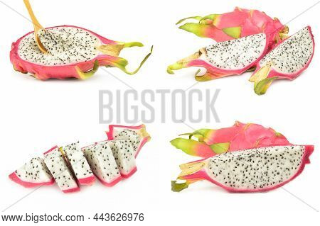 Set Of Stenocereus Isolated On A White Background Cutout