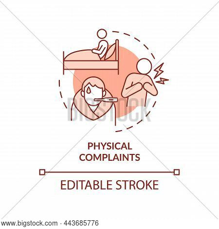 Physical Complaints Terracotta Concept Icon. Psychosomatic Disease. Anxiety Abstract Idea Thin Line 