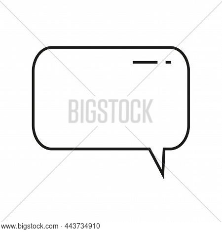 Rectangle Dialogue Frame. Soft Outline Element. Message Window. Communication Concept. Vector Illust
