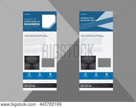 Amazing Business Vector Design For Roll Up Banner, Multipurpose Template Dl Flyer, Trendy Minimalist