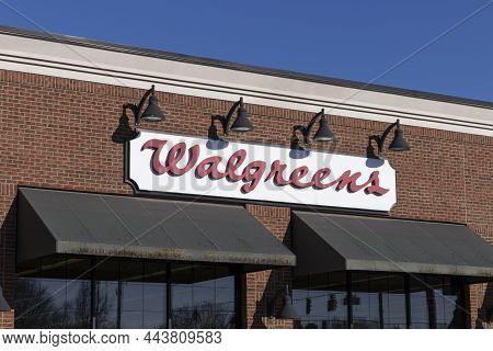 Westfield - Circa December 2021: Walgreens Pharmacy And Goods Location. Walgreens Operates As The Se