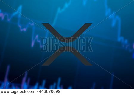 Xrp Cryptocurrency. Xrp Coin Growth Chart On The Exchange, Chart