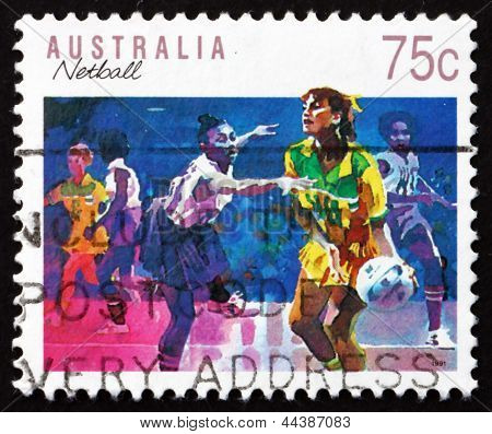 Postage Stamp Australia 1991 Netball, Ball Sport