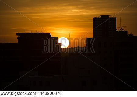 The Wonderful Sunset In The Summer Of Recife