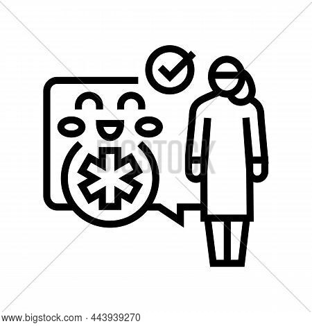 First Aid Baby Line Icon Vector. First Aid Baby Sign. Isolated Contour Symbol Black Illustration