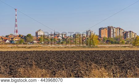 Autumn Landscape Of Town Kovin In Vojvodina Serbia