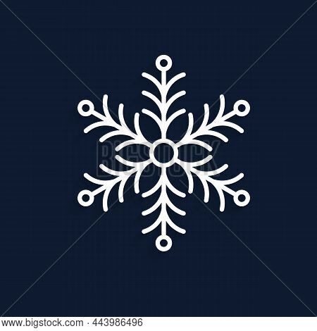 Snowflakes Doodle Hand Drawn For Christmas Design.