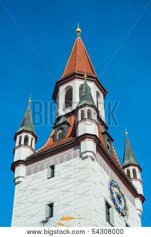 Buildings in munich city center, Marienplatz
