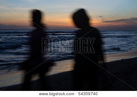Sunset At Seminyak Beach