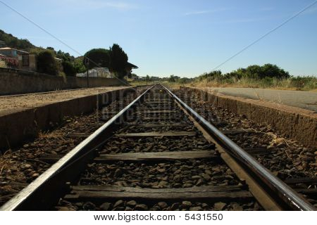 Railway Along The Corsican Coast