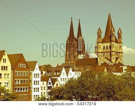 Retro Looking Koeln Dom