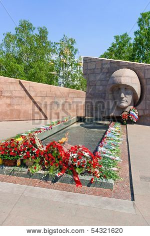 Samara, Russia - The Eternal Flame In The Memorial Complex Of City Samara