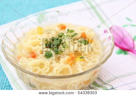 Chicken soup with noodles