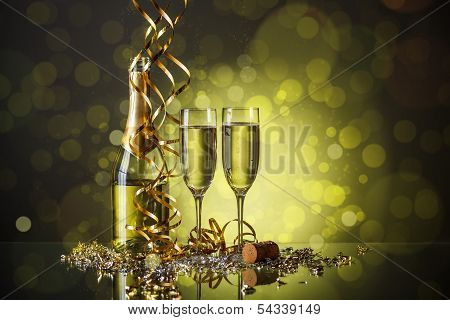 Two Champagne Glasses