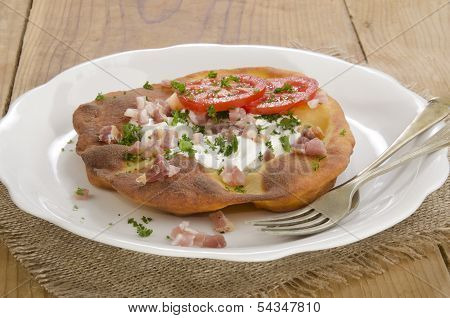 Langos, Home Made Hungarian Pancake