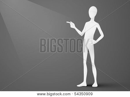 Person Pointing to your Product or Text | Useful for Presentations, Advertisement, Highlights