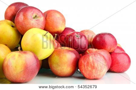 Juicy apples isolated on white