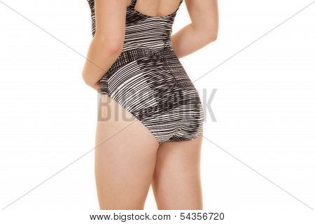 Woman Swimsuit From Back Body