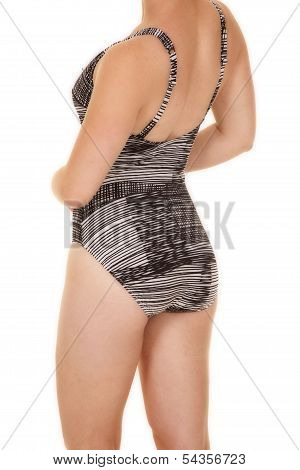 Woman Swimsuit From Back Body