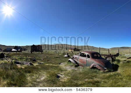 Rustne veteranbil i Bodie Californien