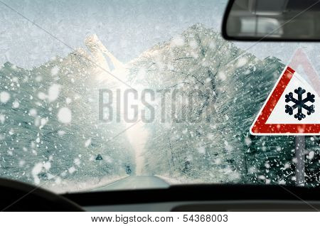 Winter driving - caution