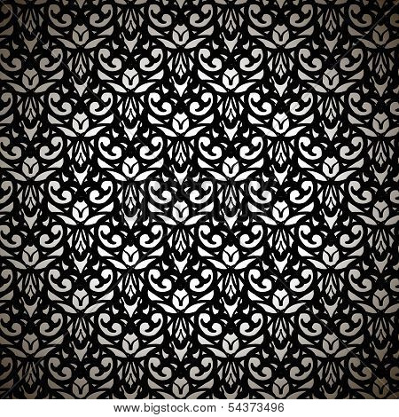Sophisticated Black Forged Pattern On White Background