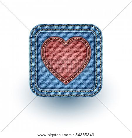 Denim poker. Vector illustration. Eps 10