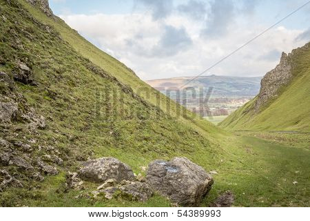 Views Of Winnats Pass In Derbyshire