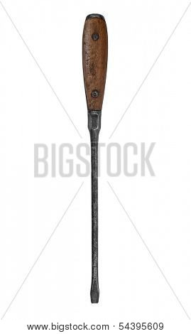 vintage blacksmith shop american style screwdriver on white