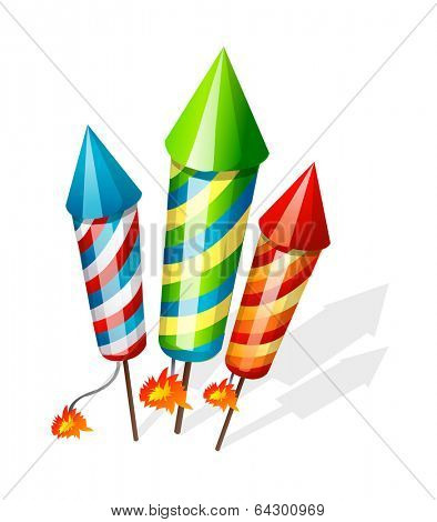 vector icon firecrackers