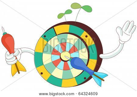 A vector illustration of darts board