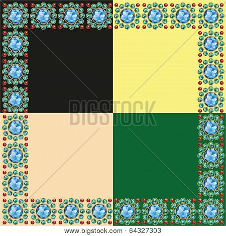 Frame Of Gems On Different Backgrounds